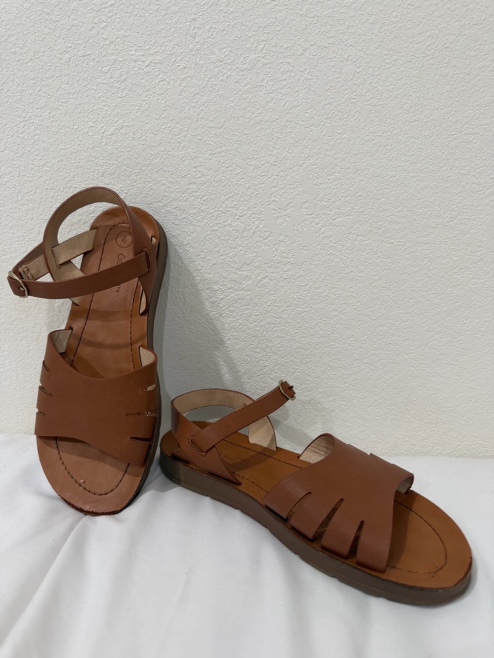 Cat & Jack Brown Girls' Strappy Open-Toe Sandals